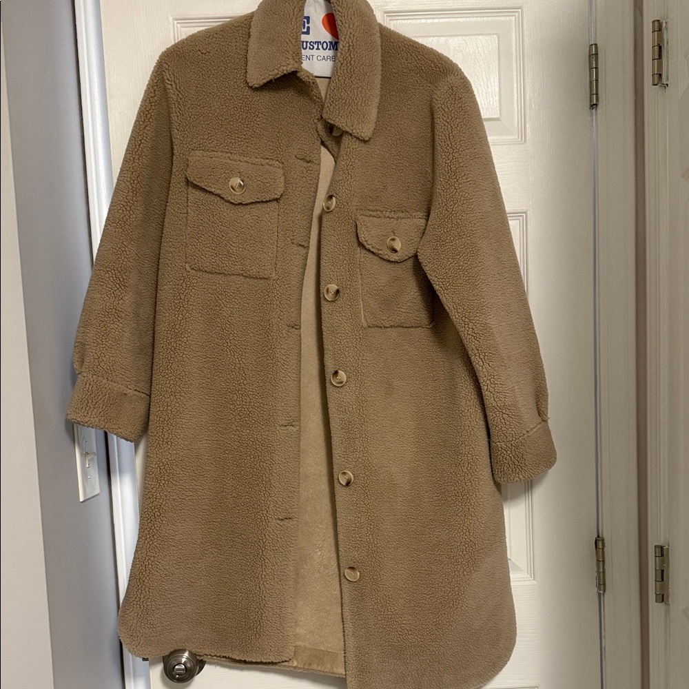 Rebecca Minkoff Beige Sherpa Jacket